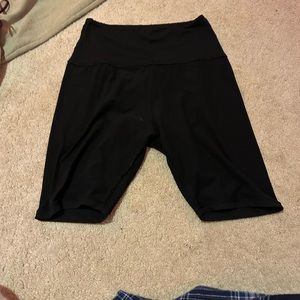 black biking shorts